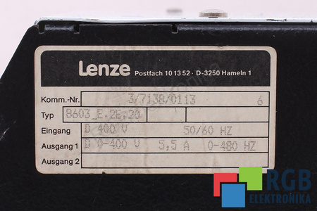 LENZE 8603_E.2E.20 8603 E.2E.20 345143