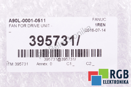 FANUC A90L-0001-0511 2406VL-S5W-B79 60X60X15MM, 24V VENTILÁTOR