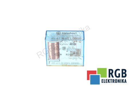 FINDER 40.61.9.021.0000 21VDC 250V, 16A RELE